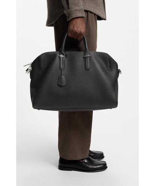 BOSS(ボス)の「グレインレザー ホールドオール ロゴキーホルダー(ボストンバッグ・メンズ・ブラウン・ONESIZE)」の12枚目の写真