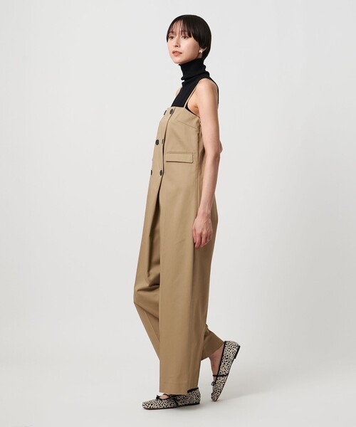 UNITED ARROWS(ユナイテッドアローズ)の「チノ ラップ オールインワン ‐ウォッシャブル‐(つなぎ/オールインワン・レディース・ブラック/ベージュ・FREE)」の4枚目の写真