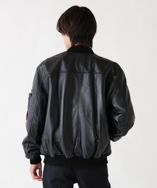 Alpha Industries(アルファインダストリーズ)の「【25FW新作商品】Alpha Industries/アルファインダストリーズ/LEATHER MA-1 FLIGHT JACKET(MA-1・メンズ・ブラック/ブラウン・MEDIUM/LARGE/X-LARGE/XX-LARGE)」の22枚目の写真