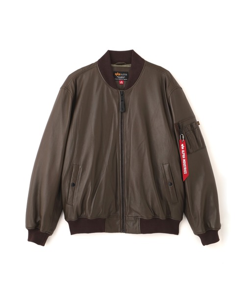 Alpha Industries(アルファインダストリーズ)の「【25FW新作商品】Alpha Industries/アルファインダストリーズ/LEATHER MA-1 FLIGHT JACKET(MA-1・メンズ・ブラック/ブラウン・MEDIUM/LARGE/X-LARGE/XX-LARGE)」の19枚目の写真