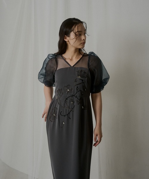 セール】Puffsleeve embroidery dress（ドレス）｜LE'RURE（リルアー