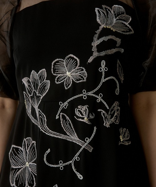 LE'RURE（リルアー）の「Puffsleeve embroidery dress（ドレス）」 - WEAR