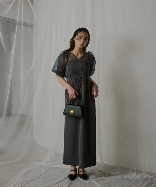 セール】Puffsleeve embroidery dress（ドレス）｜LE'RURE（リルアー