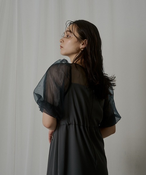 Puffsleeve embroidery dress（ドレス）｜LE'RURE（リルアー）の