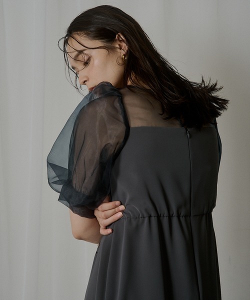 LE'RURE(リルアー)の「Puffsleeve embroidery dress(ドレス・レディース・ブラック/ベージュ/グレー・MEDIUM/SMALL)」の19枚目の写真