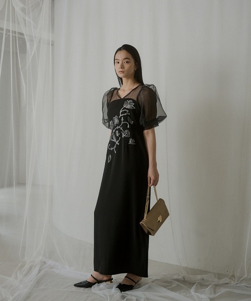 LE'RURE（リルアー）の「Puffsleeve embroidery dress（ドレス）」 - WEAR