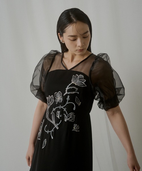 セール】Puffsleeve embroidery dress（ドレス）｜LE'RURE（リルアー