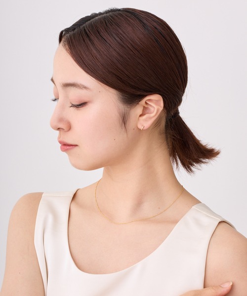 CALIN STANDARD(カリンスタンダード)の「◆金属アレルギー対応◆◆made in japan◆【純金厚メッキ】クロススターダスト 極小ミニマルカーブピアス(ピアス(両耳用)・レディース・ゴールド/ピンクゴールド/シルバー・FREE)」の15枚目の写真