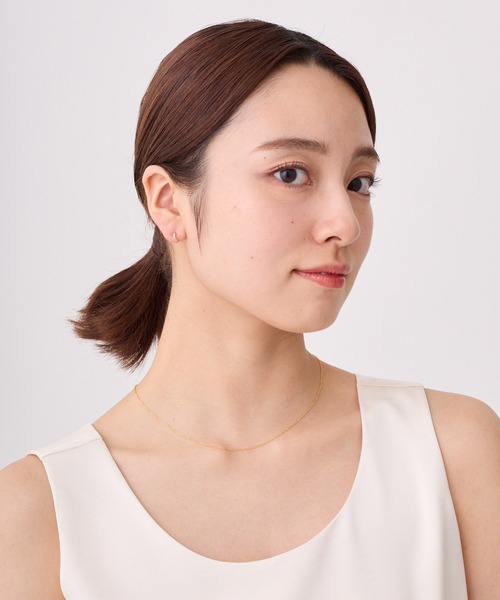CALIN STANDARD(カリンスタンダード)の「◆金属アレルギー対応◆◆made in japan◆【純金厚メッキ】クロススターダスト 極小ミニマルカーブピアス(ピアス(両耳用)・レディース・ゴールド/ピンクゴールド/シルバー・FREE)」の16枚目の写真