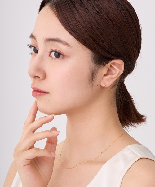 CALIN STANDARD(カリンスタンダード)の「◆金属アレルギー対応◆◆made in japan◆【純金厚メッキ】クロススターダスト 極小ミニマルカーブピアス(ピアス(両耳用)・レディース・ゴールド/ピンクゴールド/シルバー・FREE)」の19枚目の写真