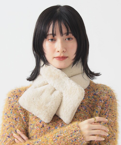B:MING by BEAMS(ビーミングバイビームス)の「フェイク ファー ミニ ティペット(マフラー・レディース・その他/ナチュラル/ブラウン系その他2・ONE SIZE)」の3枚目の写真