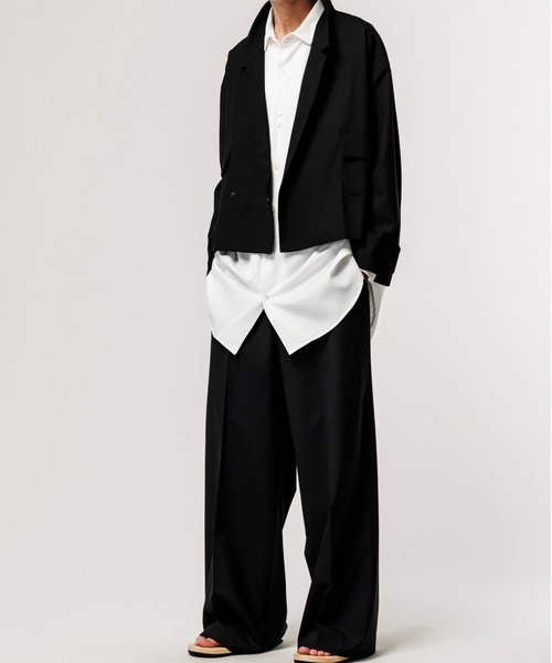 ROBES&CONFECTIONS（ローブスコンフェクションズ）の「Robes & Confections/ローブス&コンフェクションズ/ウールビスコーストロピカルパンツ（その他パンツ・メンズ・ブラック・2/3）」の3枚目の写真