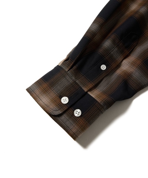 FIRST DOWN（ファーストダウン）の「オンブレチェック ロングスリーブシャツ（シャツ/ブラウス・メンズ・ブラック/ネイビー・XL/L/M）」の7枚目の写真