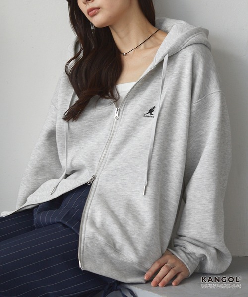 KANGOL/カンゴール 別注 ロゴ ワンポイント刺繍 オーバーサイズダブル