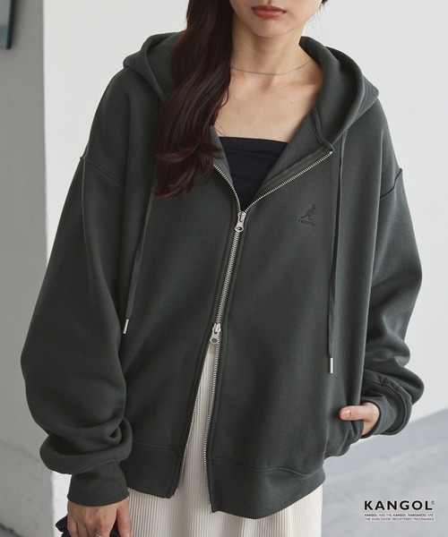 セール】KANGOL/カンゴール 別注 ロゴ ワンポイント刺繍 オーバー