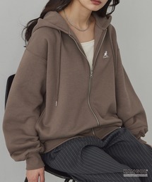 KANGOL/カンゴール 別注 ロゴ ワンポイント刺繍 オーバーサイズダブルジップパーカー