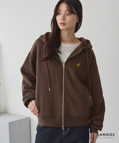 ブラウン】ディーゼル✨️マウンテンパーカー 刺繍 ロゴ金具 フード