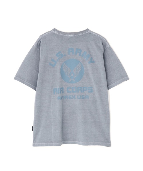 AVIREX(アヴィレックス)の「《直営店限定》FADE WASH AIR CORPS T-SHIRT / フェイドウォッシュ エアコープス 半袖Tシャツ / AVIREX / アヴィレックス(Tシャツ/カットソー・メンズ・ブルーグレー/グレー/チャコール・XX-LARGE/X-LARGE/LARGE/MEDIUM)」の1枚目の写真