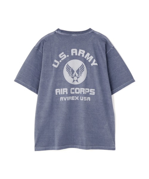 AVIREX(アヴィレックス)の「《直営店限定》FADE WASH AIR CORPS T-SHIRT / フェイドウォッシュ エアコープス 半袖Tシャツ / AVIREX / アヴィレックス(Tシャツ/カットソー・メンズ・ブルーグレー/グレー/チャコール・XX-LARGE/X-LARGE/LARGE/MEDIUM)」の2枚目の写真