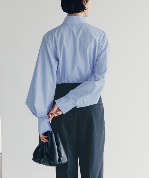 UR'S（ユアーズ）の「袖タックボウタイブラウス（シャツ/ブラウス・レディース・ホワイト/ブルー/ネイビー・L/M/S）」の22枚目の写真