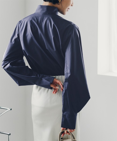 UR'S（ユアーズ）の「袖タックボウタイブラウス（シャツ/ブラウス・レディース・ホワイト/ブルー/ネイビー・L/M/S）」の18枚目の写真