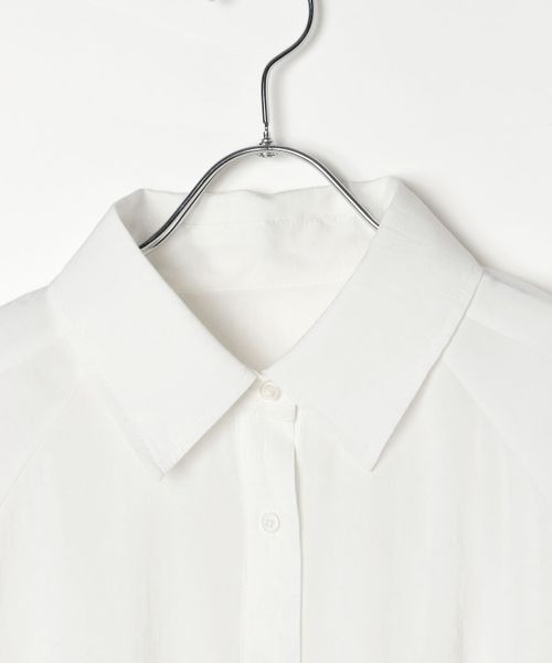 PAGEBOY（ページボーイ）の「2WAYスリーブシャツ（シャツ/ブラウス・レディース・グレー/オフホワイト/ブラック・FREE）」の4枚目の写真