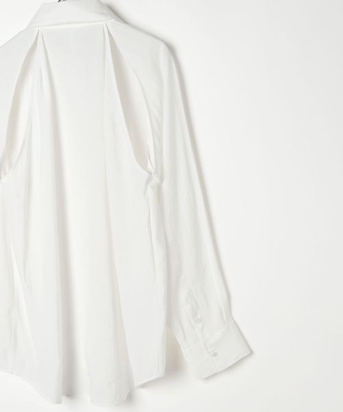 PAGEBOY（ページボーイ）の「2WAYスリーブシャツ（シャツ/ブラウス・レディース・グレー/オフホワイト/ブラック・FREE）」の7枚目の写真