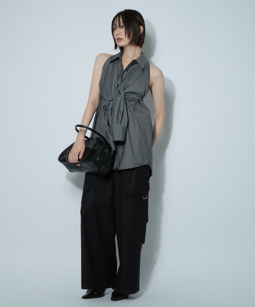 PAGEBOY（ページボーイ）の「2WAYスリーブシャツ（シャツ/ブラウス・レディース・グレー/オフホワイト/ブラック・FREE）」の16枚目の写真