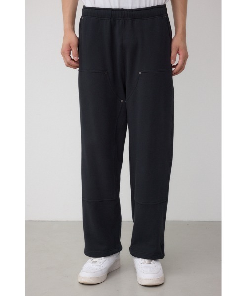 AZUL by moussy（アズールバイマウジー）の「ダブルニースウェットパンツ（スウェットパンツ・メンズ・ブラック/グリーン系その他2/ライトブラック・MEDIUM/LARGE）」の6枚目の写真