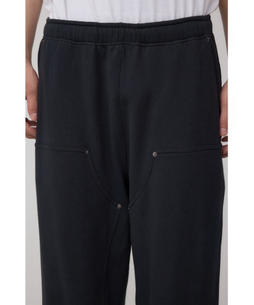 AZUL by moussy（アズールバイマウジー）の「ダブルニースウェットパンツ（スウェットパンツ・メンズ・ブラック/グリーン系その他2/ライトブラック・MEDIUM/LARGE）」の9枚目の写真