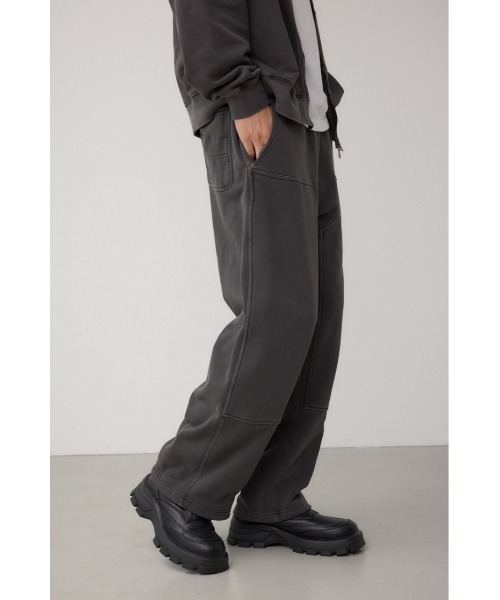 AZUL by moussy（アズールバイマウジー）の「ダブルニースウェットパンツ（スウェットパンツ・メンズ・ブラック/グリーン系その他2/ライトブラック・MEDIUM/LARGE）」の16枚目の写真