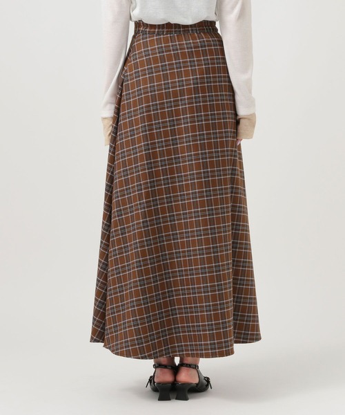 BAYFLOW（ベイフロー）の「[美シルエット]チェックフレアスカート（スカート・レディース・ブラウン/カーキ・FREE）」の12枚目の写真