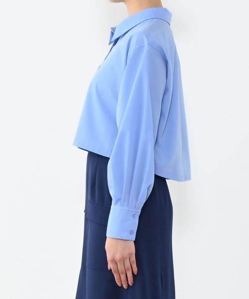 COHINA(コヒナ)の「クロップドカラーシャツ 【低身長・小柄女性】(シャツ/ブラウス・レディース・ピンク・ONE SIZE)」の7枚目の写真