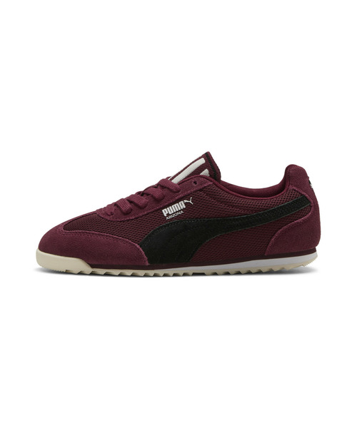 PUMA(プーマ)の「PUMA プーマ ウィメンズ アリゾナ ユーロ スニーカー(スニーカー・レディース・ブラック×ホワイト/ボルドー・22.5cm/24.5cm/25.0cm/23.5cm/24.0cm/25.5cm/23.0cm)」の1枚目の写真