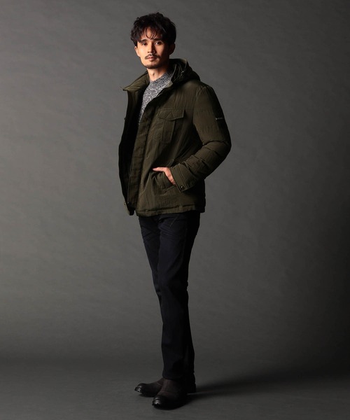 NICOLE CLUB FOR MEN(ニコルクラブフォーメン)の「ブライトワッシャー ダウンブルゾン(ナイロンジャケット・メンズ・カーキ系/ブラック/ライトグレー/ターコイズブルー・X-LARGE/LARGE/MEDIUM)」の6枚目の写真