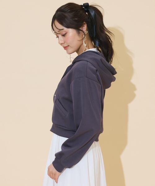 WILLSELECTION（ウィルセレクション）の「ロゴテープパーカー（パーカー・レディース・ピンク/ダークブラウン/ブラック/チャコールグレー・FREE）」の18枚目の写真