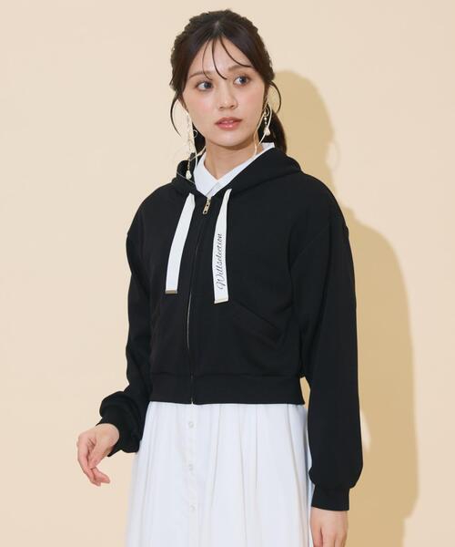 WILLSELECTION（ウィルセレクション）の「ロゴテープパーカー（パーカー・レディース・ピンク/ダークブラウン/ブラック/チャコールグレー・FREE）」の6枚目の写真