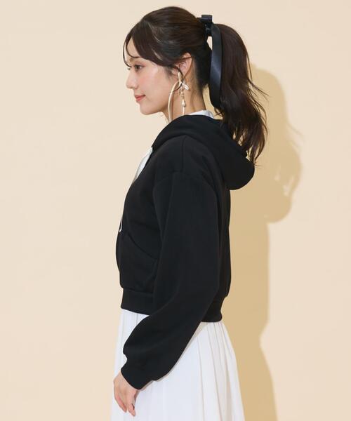 WILLSELECTION（ウィルセレクション）の「ロゴテープパーカー（パーカー・レディース・ピンク/ダークブラウン/ブラック/チャコールグレー・FREE）」の7枚目の写真