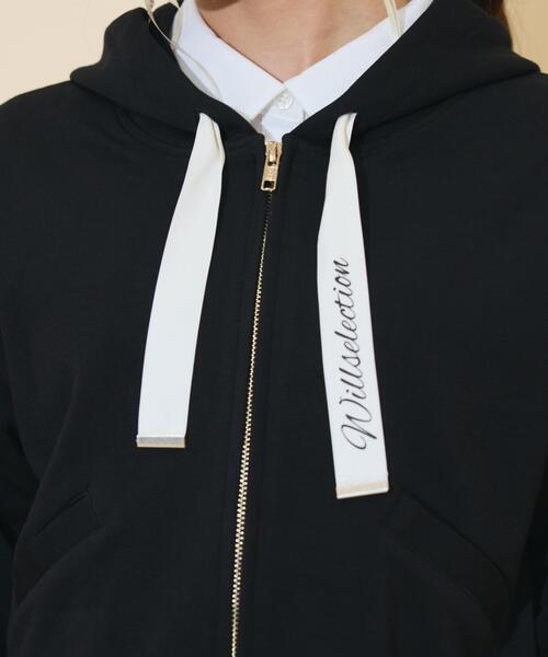 WILLSELECTION（ウィルセレクション）の「ロゴテープパーカー（パーカー・レディース・ピンク/ダークブラウン/ブラック/チャコールグレー・FREE）」の9枚目の写真