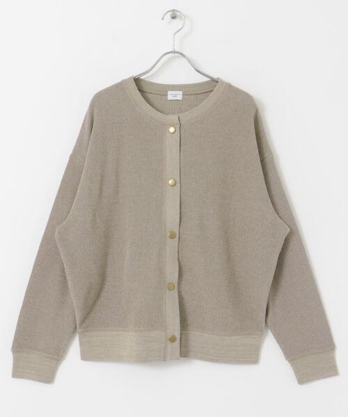 URBAN RESEARCH DOORS（アーバンリサーチドアーズ）の「タックフライスカーディガン（カーディガン/ボレロ・レディース・ネイビー/グレー系その他/バーガンディー・MEDIUM）」の11枚目の写真