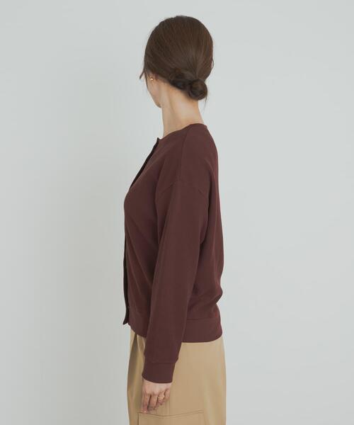 URBAN RESEARCH DOORS（アーバンリサーチドアーズ）の「タックフライスカーディガン（カーディガン/ボレロ・レディース・ネイビー/グレー系その他/バーガンディー・MEDIUM）」の22枚目の写真