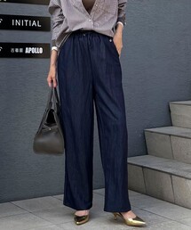 MICO COULIER | シャイニーデニムワイドパンツ(デニムパンツ)