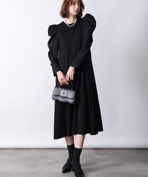 PICCIN（ピッチン）の「フレアカットワンピース（ワンピース・レディース・ブラック・M）」の4枚目の写真