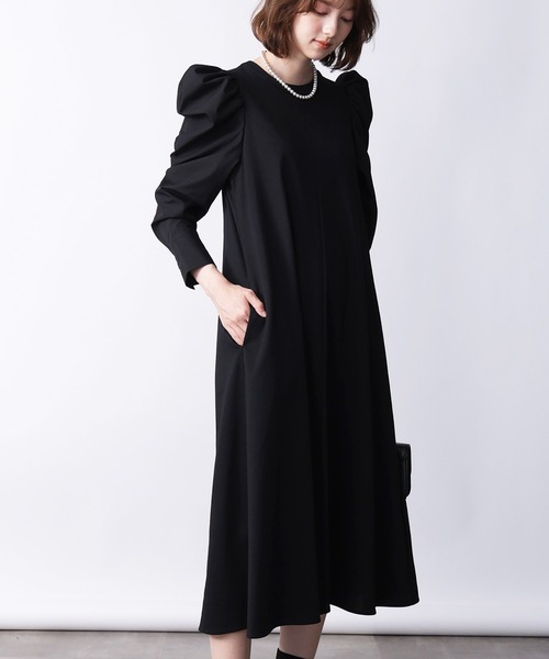 PICCIN（ピッチン）の「フレアカットワンピース（ワンピース・レディース・ブラック・M）」の2枚目の写真