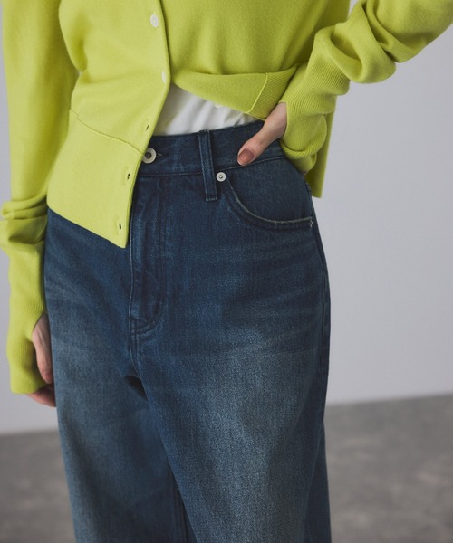 ADAM ET ROPE'（アダムエロペ）の「【サステナブル】デニム＆カツラギセミフレアパンツ（デニムパンツ・レディース・ライトグレー/ブルー系その他4・36/38）」の18枚目の写真