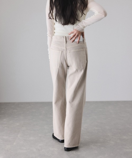 ADAM ET ROPE'（アダムエロペ）の「【サステナブル】デニム＆カツラギセミフレアパンツ（デニムパンツ・レディース・ライトグレー/ブルー系その他4・36/38）」の10枚目の写真