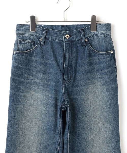 ADAM ET ROPE'（アダムエロペ）の「【サステナブル】デニム＆カツラギセミフレアパンツ（デニムパンツ・レディース・ライトグレー/ブルー系その他4・36/38）」の4枚目の写真