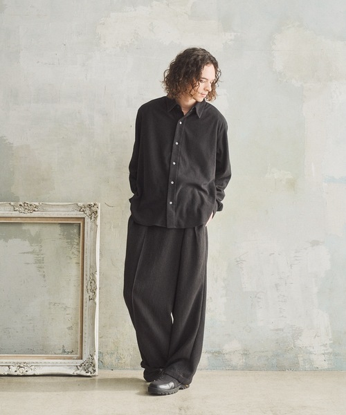 Double belt asymmetry tweed slacks/ダブルベルトアシンメトリー Double belt asymmetry tweed slacks/ダブルベルトアシンメトリー