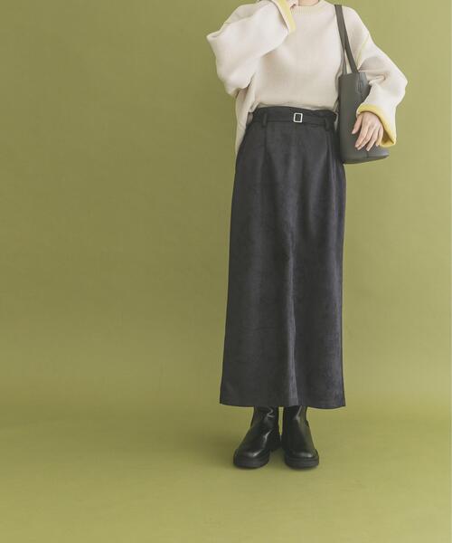 ITEMS URBANRESEARCH(アイテムズ アーバンリサーチ)の「『イージーケア』ベルト付きフェイクスエードスカート(スカート・レディース・イエロー/ネイビー/ブラウン・FREE)」の20枚目の写真