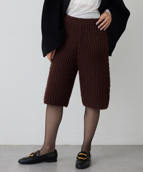 THE PAUSE(ザ ポーズ)の「【THE PAUSE】ニットハーフパンツ(その他パンツ・レディース・グレー/バーガンディー/ブラック・FREE)」の3枚目の写真